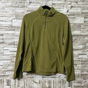 NWT Columbia Army Green Glacial Fleece Half Quarter Zip Jacket Size Large